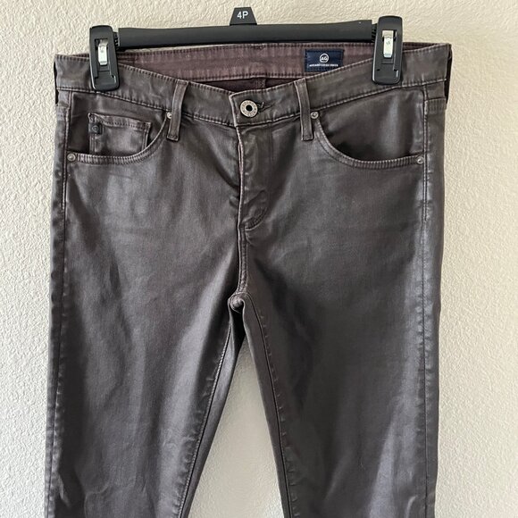 AG Adriano Goldschmied The Legging Brown Leatherette Ankle Skinny Jeans 27 - Picture 5 of 12